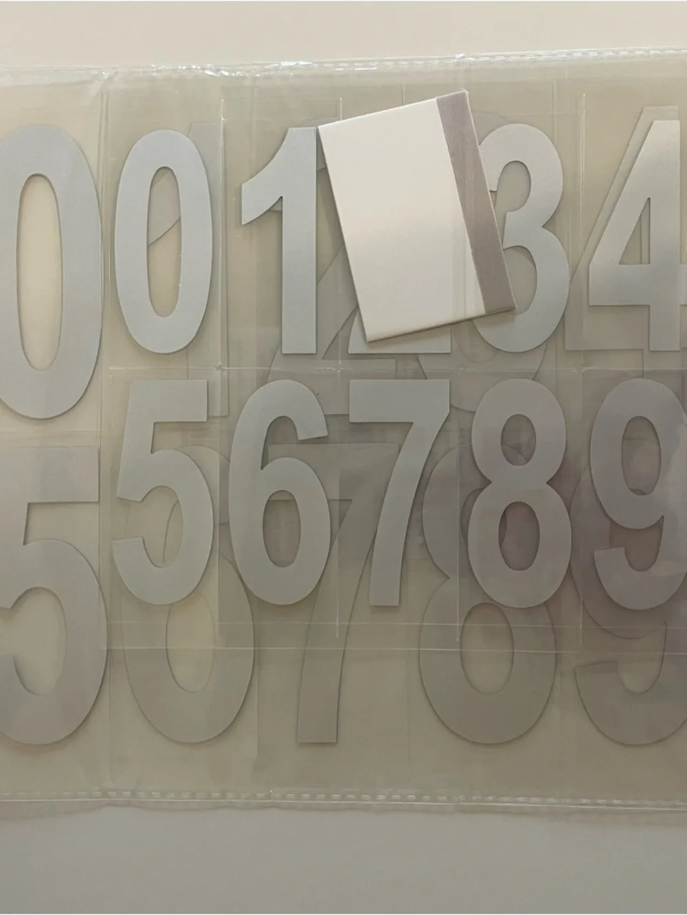 New Premium Vinyl Die-Cut Numbers Set — White